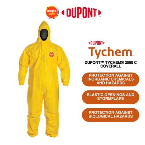 Dupont Tychem C 2000 Polymer Coated Chemical Protective Suit Lazada Ph