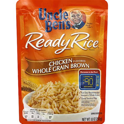 Uncle Ben S Ready Rice Whole Grain Brown Chicken Flavored Rice And Rice Mixes Foodtown