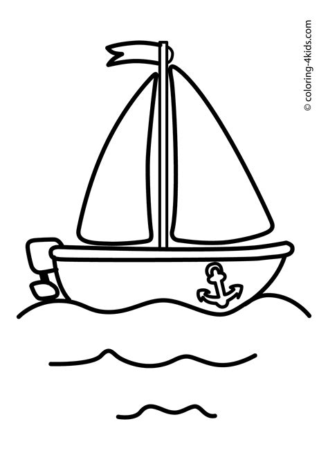 Coloriages Bateau Navire Transport Dessins Colorier Page