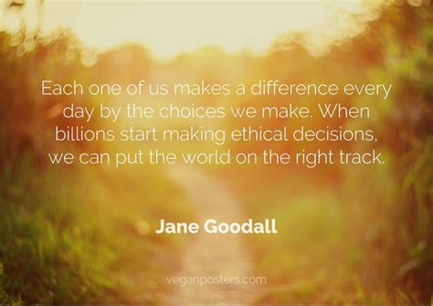 Each one of us makes a difference every day | Vegan Posters