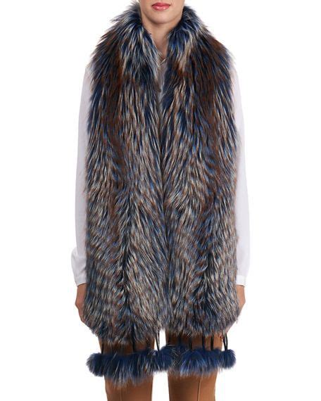 Gorski Fox Fur Chevron Boa With Detachable Tail Fox Fur Fashion