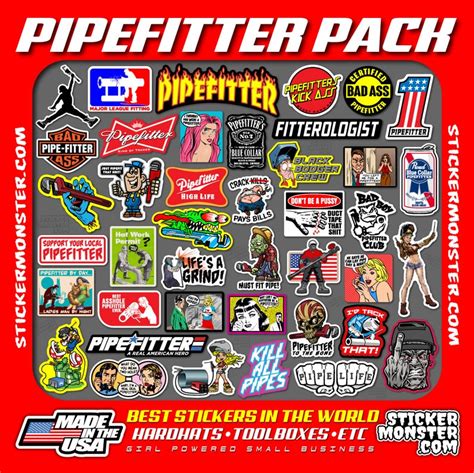 Pipefitter Welder Hard Hat Stickers 40 Total Hardhat Etsy