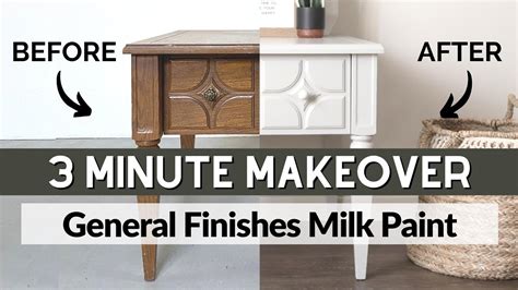 How To Use General Finishes Milk Paint 3 Minute Makeover Youtube