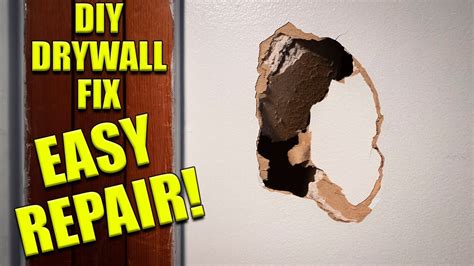 Drywall Repair Diy Tutorial Quick And Easy Fix Method Youtube