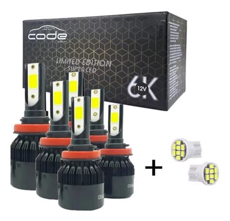 Kit L Mpadas Ultra Led Super Farol Alto Baixo Milha K Escorrega