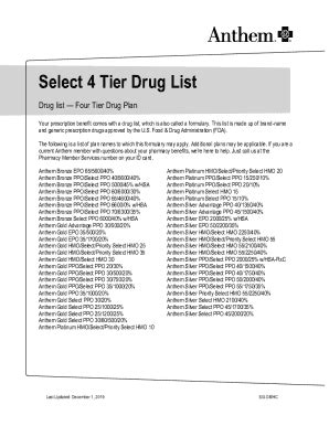 Fillable Online Select Tier Drug List Fm Formularynavigator Fax