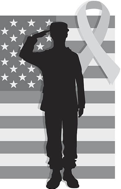 Clip Art Of Soldier Saluting Flag Illustrations, Royalty-Free Vector Graphics & Clip Art - iStock