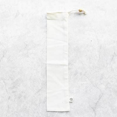 Organic Cotton Straw Cutlery Bag Wellness Within