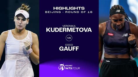 Veronika Kudermetova vs. Coco Gauff | 2023 Beijing Round of 16 | WTA ...