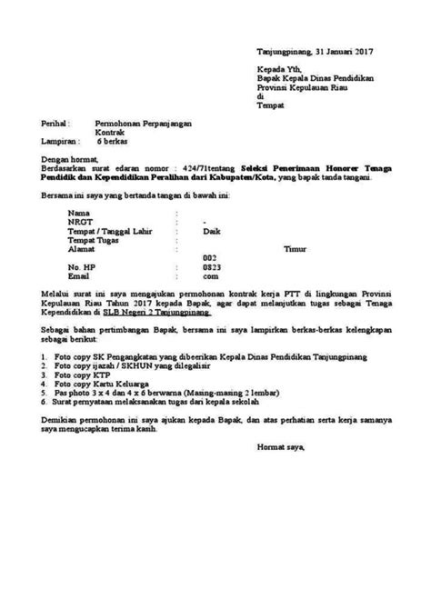 Contoh Surat Permohonan Perpanjangan Kitas Surat Permohonan Desain