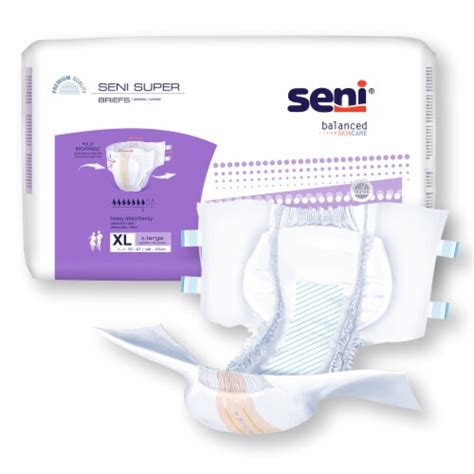 Seni Super Adult Incontinence Brief XL Heavy Absorbency Breathable S