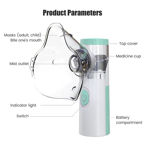 Taffomicron Alat Terapi Pernapasan Handheld Nebulizer Inhaler Atomizer