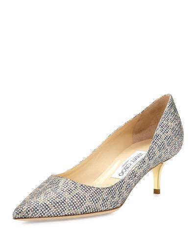 Jimmy Choo Aza Glitter Kitten Heel Pump Kitten Heels Kitten Heel