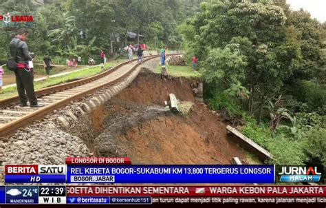 Longsor Putus Jalur Kereta Api Bogor Sukabumi