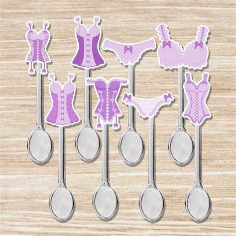 Mini Colherzinha para Doce Festa Chá de Lingerie Lilás Elo