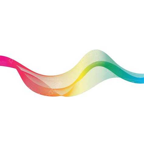 Abstract Color Wave Flow Design Curve Element Water Vector Curve