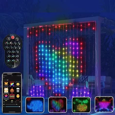 Cortina Luces Inteligente Leds Rgb Diy M Sica App M Meses Sin