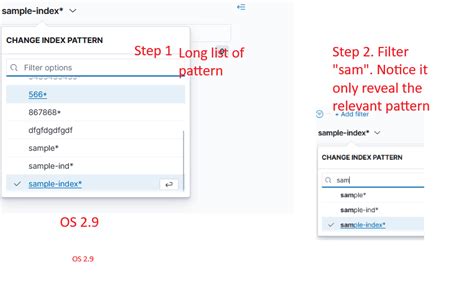 BUG Index Pattern Filtering When Searching In Dashboards Issue