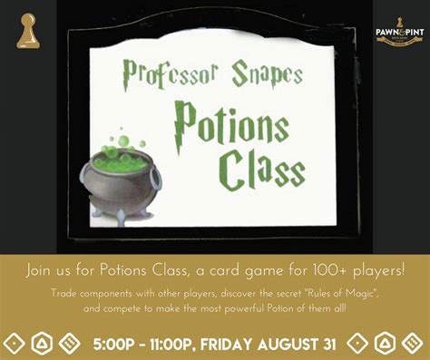 Professor Snape's Potions Class in Kansas City at Pawn and Pint