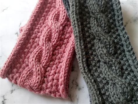 Seeds And Cables Ear Warmer Cable Knit Headband Pattern The Snugglery