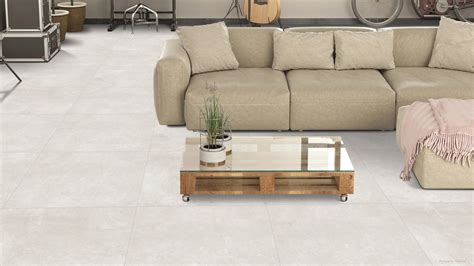 Light Grey Concrete Effect 800mm X 800mm Matt Porcelain Floor Tile