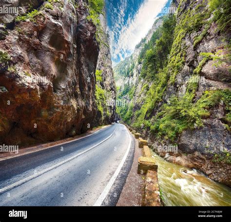 Amazing Summer View Of Bicaz Canyon Cheile Bicazului Canyon Is One Of