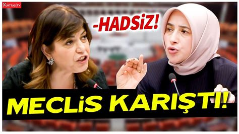 Özlem Zengin CHP ve DEM Parti ye sataştı Meclis karıştı YouTube