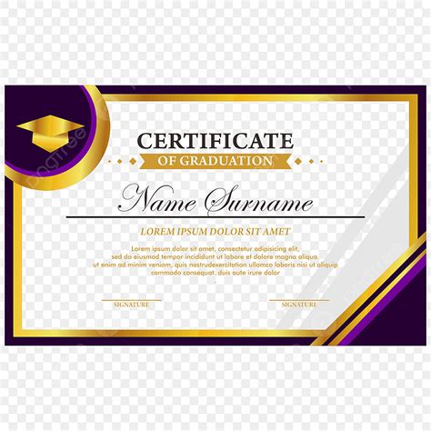 Certificate Graduation Award Vector Design Images Certificate