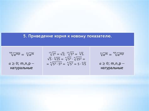 Корни n-й степени и их свойства - презентация онлайн