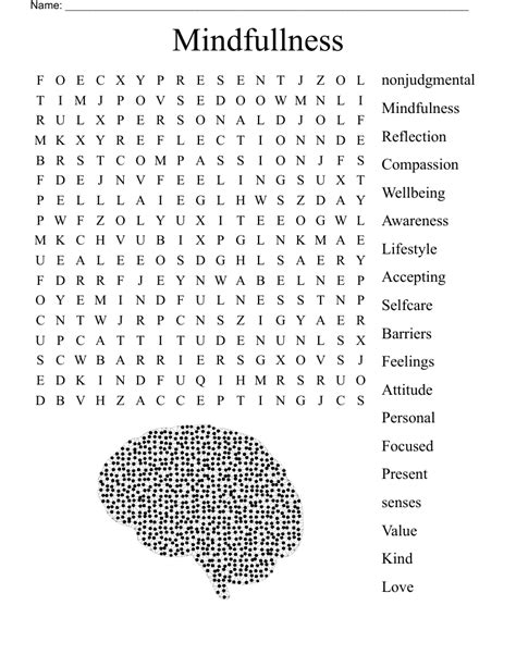 Mindfulness Word Search Free Printable Word Search Maker