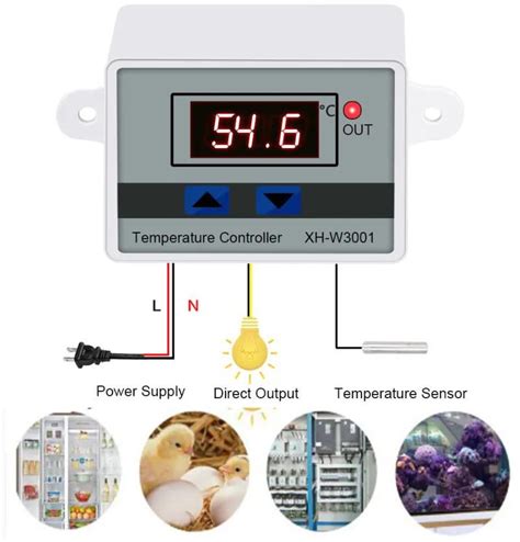 Digital Led Temperature Controller For Incubator Cooling Heating Switch