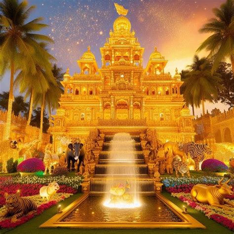 Royal Golden Palace Of Deity Kingdom Satyug Me Devtai Swarnim Mahal