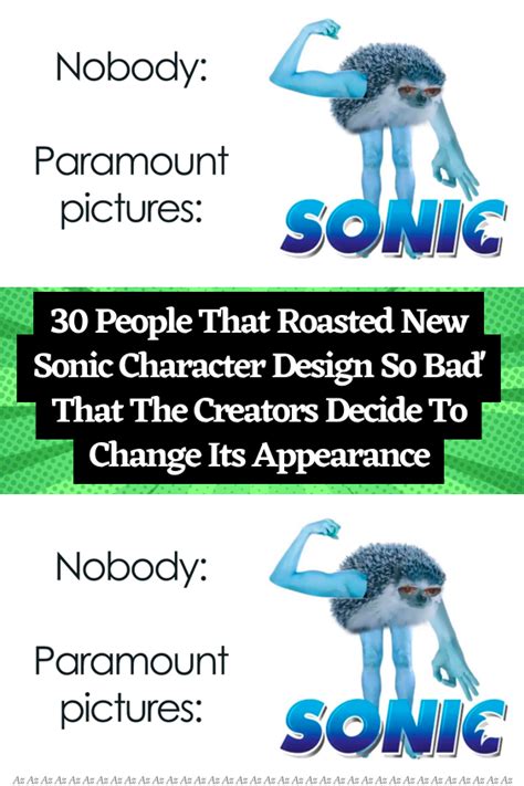 30 people that roasted new sonic character design so bad that the creators decide to change its ...