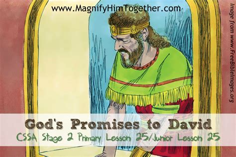 Gods Promises To David Cssa Stage 2 Primary Lesson 25junior Lesson