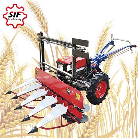 Sif Mini Combine Walking Corn Harvester Paddy Reaper Grass Alfalfa