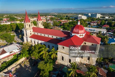 iloilo city philippines morning aerial  molo church