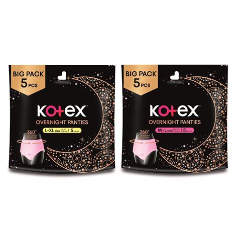 Kotex Overnight Panties 5s Value Pack M L L Xl Shopee Malaysia