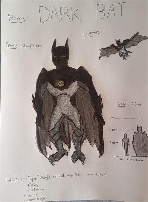 Trying to turn DC characters into Ben 10 aliens 1: Batman - Dark Bat ...