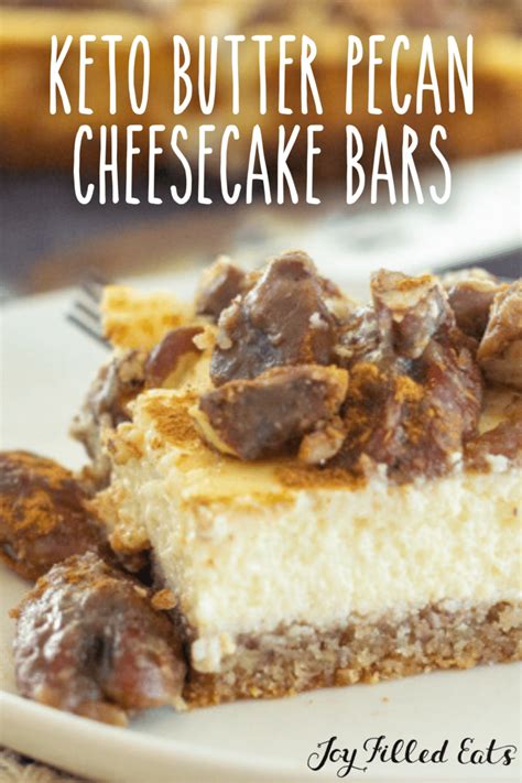 Butter Pecan Cheesecake Bars Keto Low Carb Gluten Free