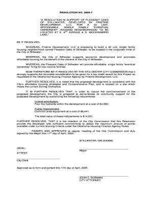 Fillable Online Stillwater RESO05 7 Doc Stillwater Fax Email Print