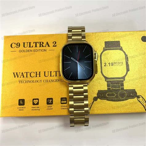 Local ShipmentC9 Ultra MAX Gold Smart Watch NFC Wireless Smartwatch