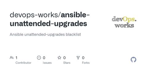 GitHub Devops Works Ansible Unattended Upgrades Ansible Unattended