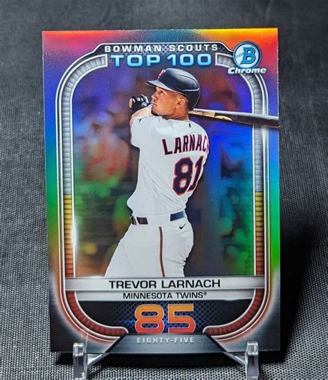 Trevor Larnach Top Prospect Refractor Bowman Card