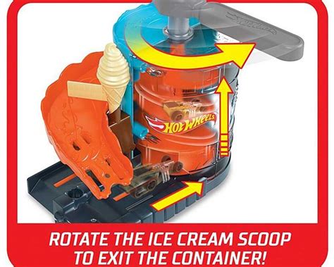 Hot Wheels City Downtown Ice Cream Meltdown Play Set GJK Toys You
