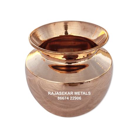 Reddish Brown Plain Copper Sombu Copper Lota For Home Capacity