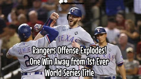 Texas Rangers Explode On Offense Take Commanding 3 1 World Series Lead