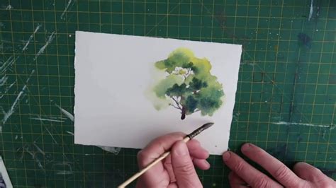 How To Paint A Simple Tree In Watercolour Youtube