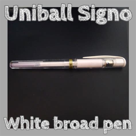 Uniball Signo Broad White Gel Pen Read Desc Hobbies Toys