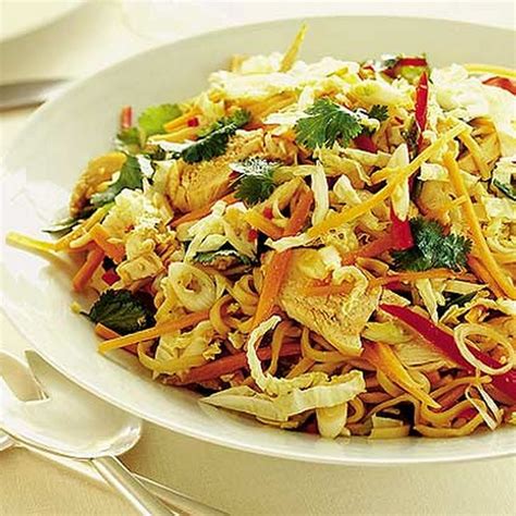 Warm Thai Chicken And Noodle Salad Recipe Yummly Recipe Chicken