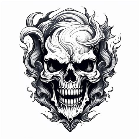 Premium AI Image | Skull and Crossbones Tattoo Design